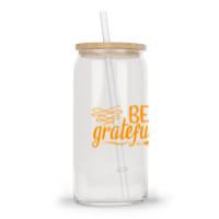 Be Grateful, Heart Glass Tumbler | Artistshot