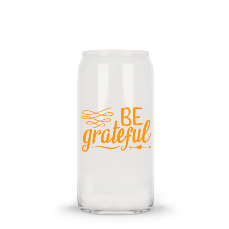 Be Grateful, Heart Glass Tumbler | Artistshot