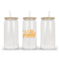 Be Grateful, Heart Glass Tumbler | Artistshot