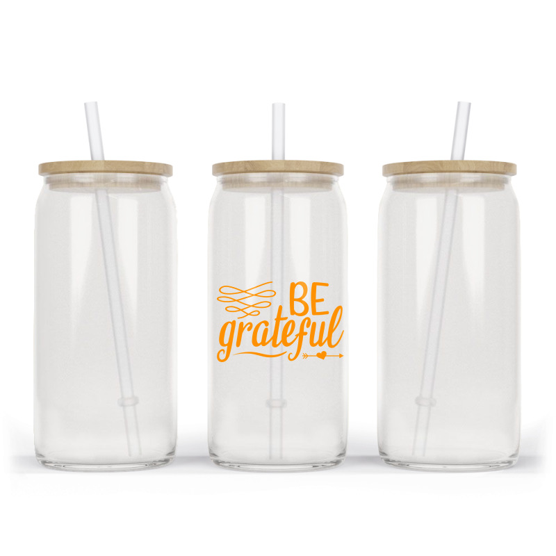 Be Grateful, Heart Glass Tumbler | Artistshot