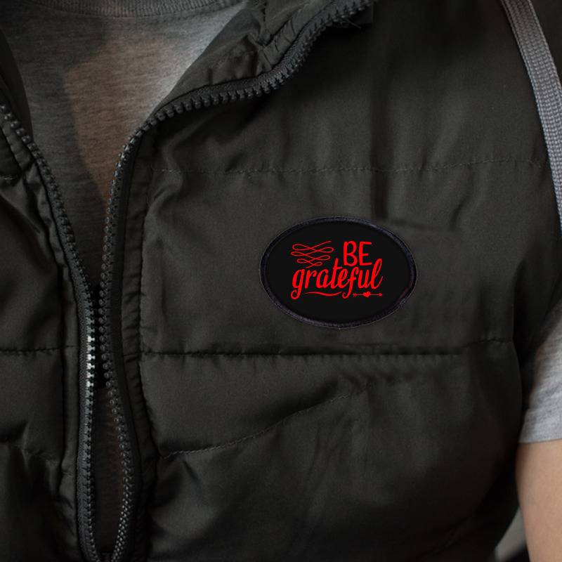 Be Grateful, Heart Oval Patch | Artistshot