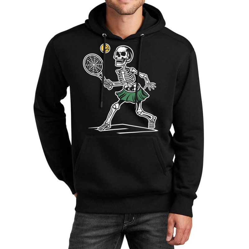 Spooky Tennis Halloween Skeleton Unisex Hoodie | Artistshot