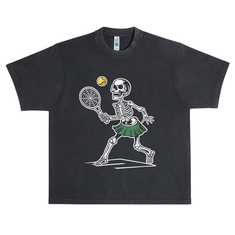 Spooky Tennis Halloween Skeleton Urban Heavy T-shirt | Artistshot