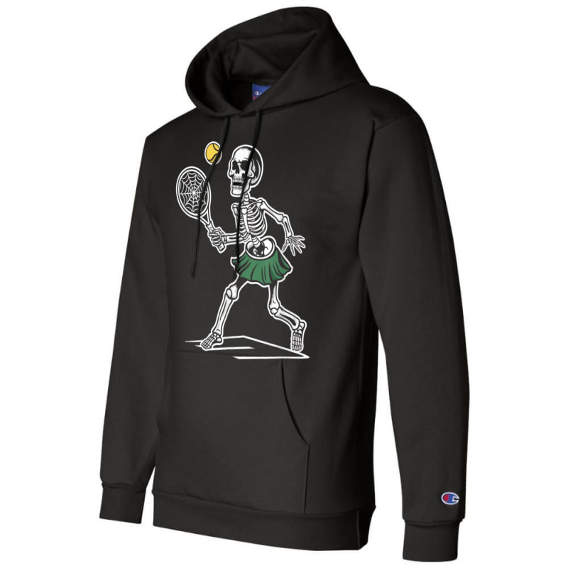 Spooky Tennis Halloween Skeleton Champion Hoodie | Artistshot