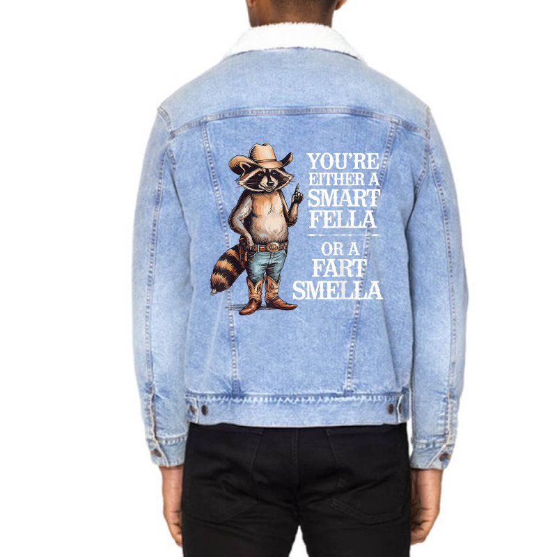 Charlian Minds   Funny Raccoon Animal Lover Saying Unisex Sherpa-lined Denim Jacket | Artistshot