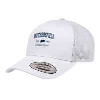 Wethersfield Connecticut Ct Vintage Athletic Navy Sports Des T Shirt Retro Trucker Cap | Artistshot