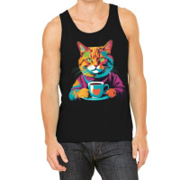 Coffee Addict Funny Cat Milk Tank Top | Artistshot