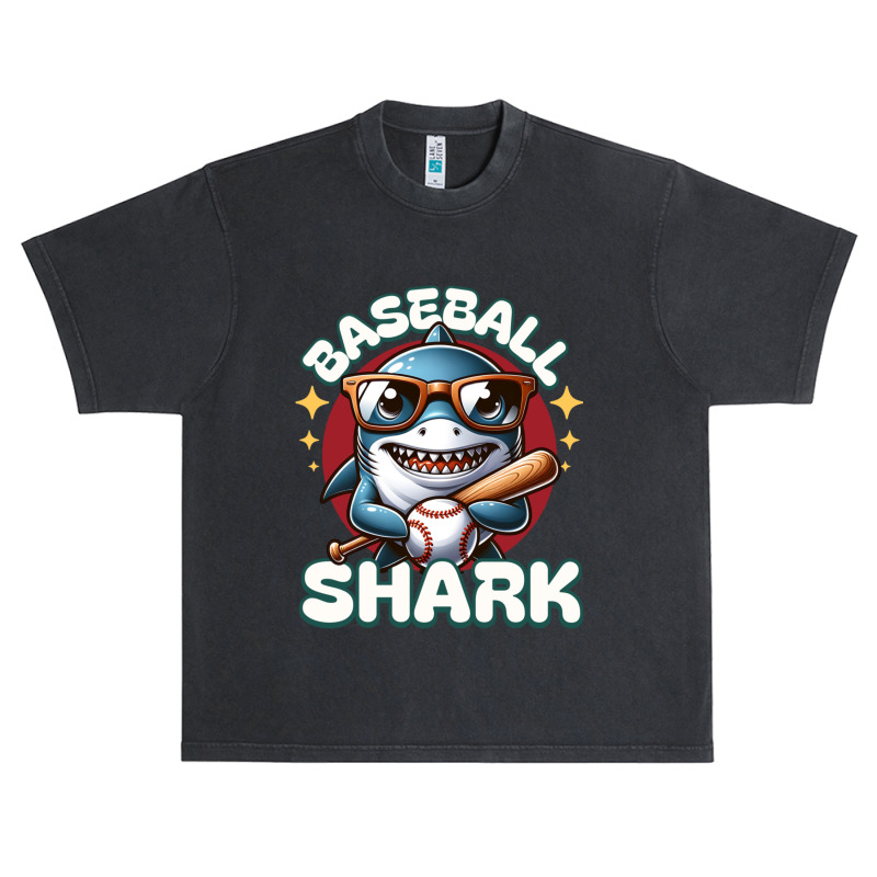 Funny Baseball Shark Urban Heavy T-shirt | Artistshot