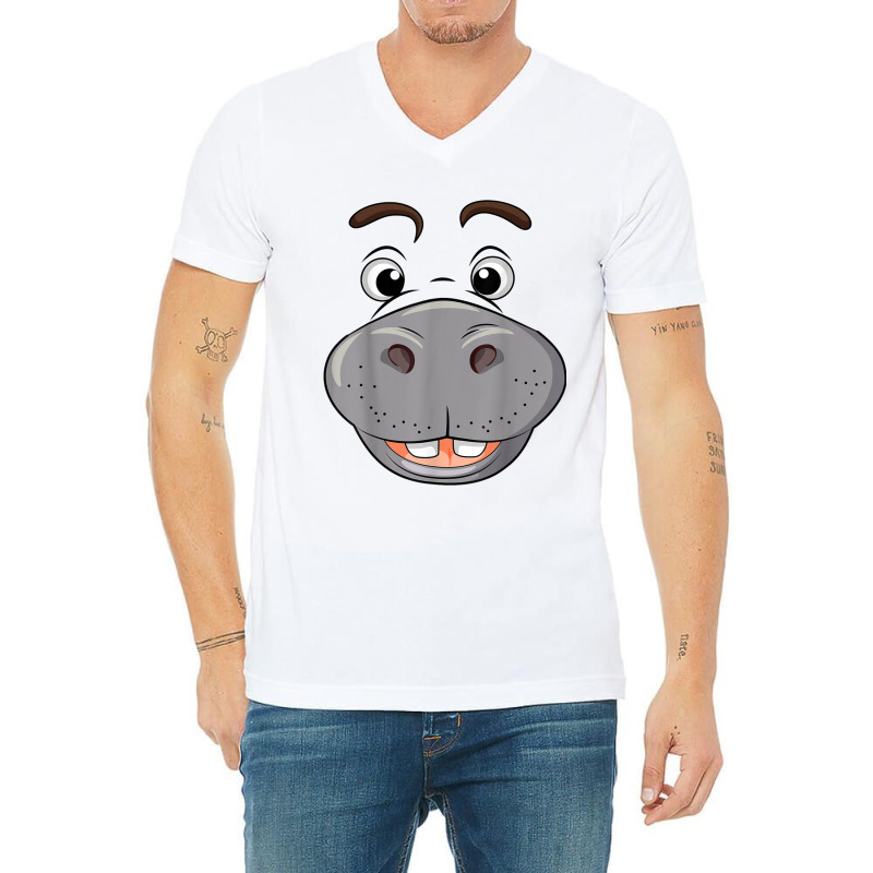 Funny Hippopotamus V-neck Tee | Artistshot