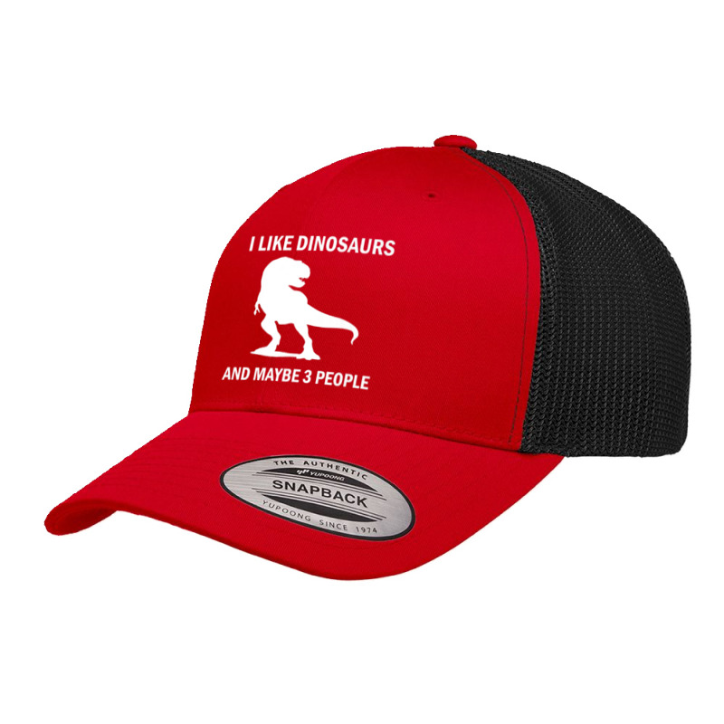 I Like Dinosaurs T-rex Dino Lover Sarcastic Retro Trucker Cap | Artistshot