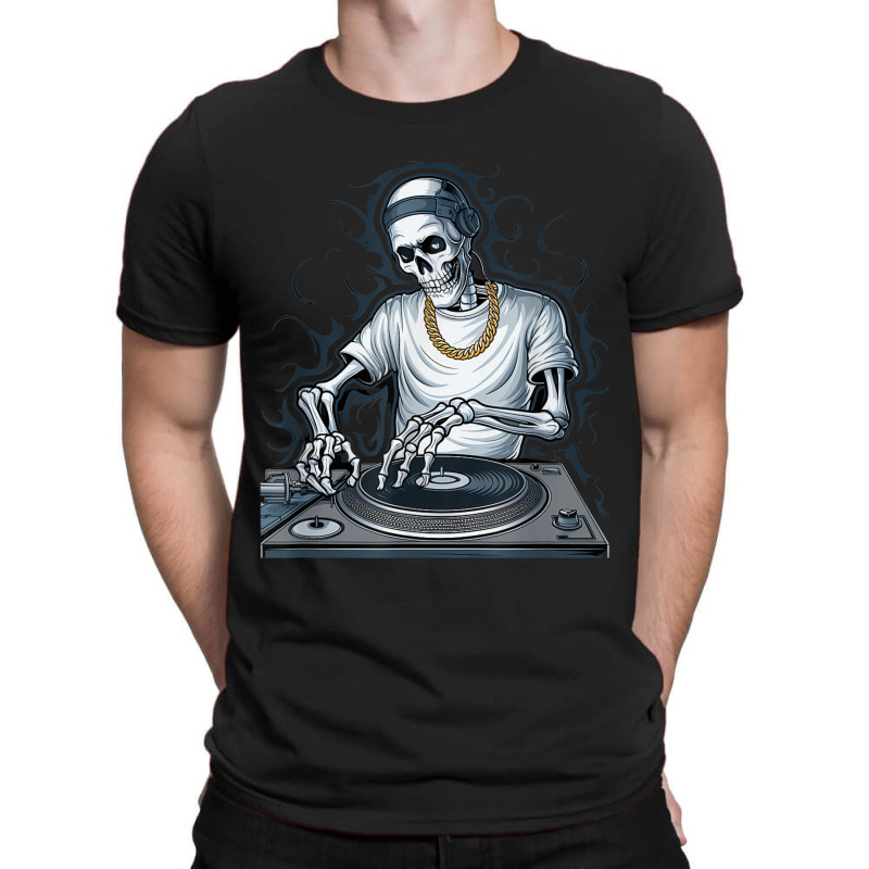 Skeleton Dj Lazy Halloween T-shirt | Artistshot