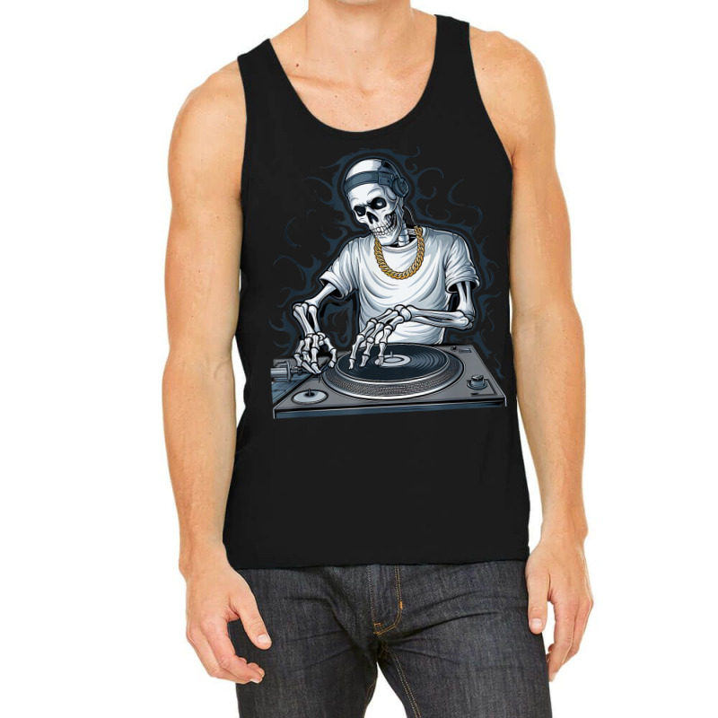 Skeleton Dj Lazy Halloween Tank Top | Artistshot