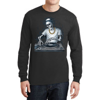 Skeleton Dj Lazy Halloween Long Sleeve Shirts | Artistshot