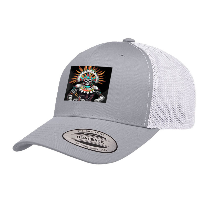 Dia De Los Muertos Aztec Warrior Calavera Mayan Mythology T Shirt Retro Trucker Cap by cm-arts | Artistshot