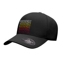 Roosevelt Retro Wordmark Pattern Vintage Style Seamless Cap | Artistshot