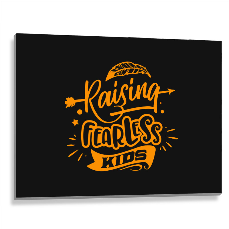 Rasising Fearless Kids Metal Print Horizontal | Artistshot