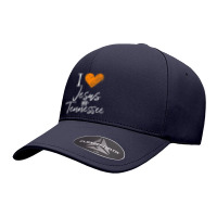 I Love Jesus And Tennessee Orange Heart Cute Fan Seamless Cap | Artistshot