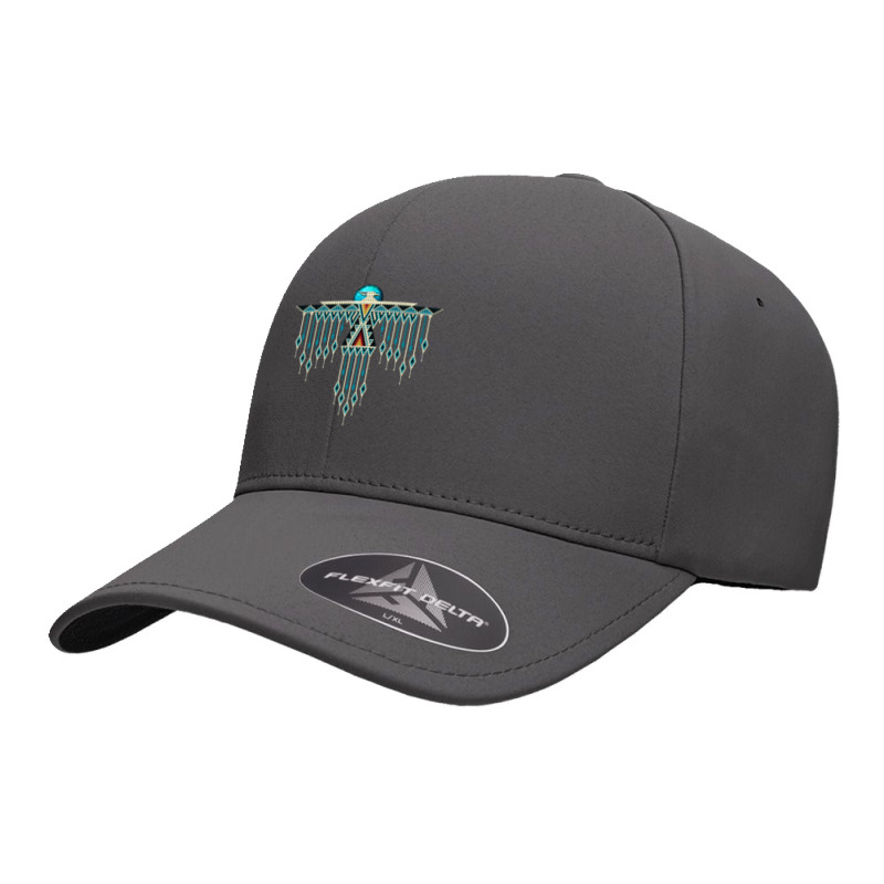 Native American Southwest-style Turquoise Thunderbird 1 Seamless Cap | Artistshot