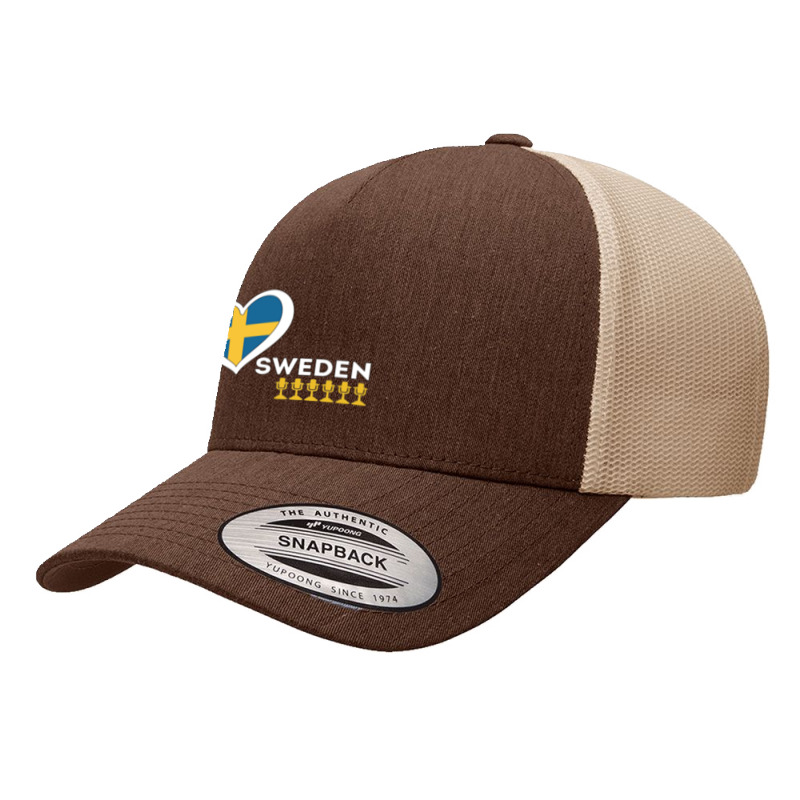 Eurovision Song Contest Sweden, 6 Victories Active Yupoong Trucker Cap | Artistshot