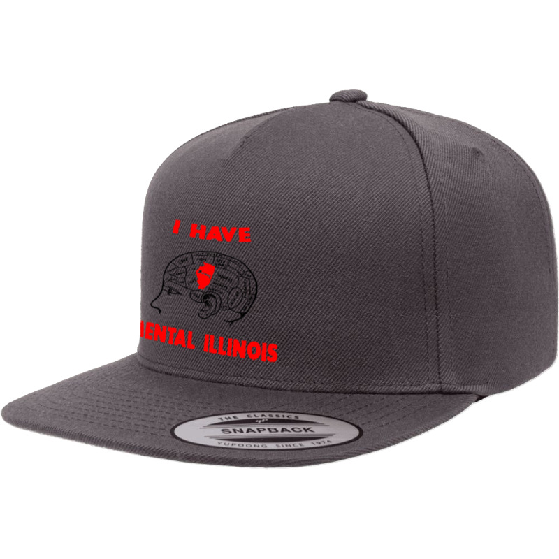 I Have Mental Illinois 5 Panel Snapback Cap | Artistshot