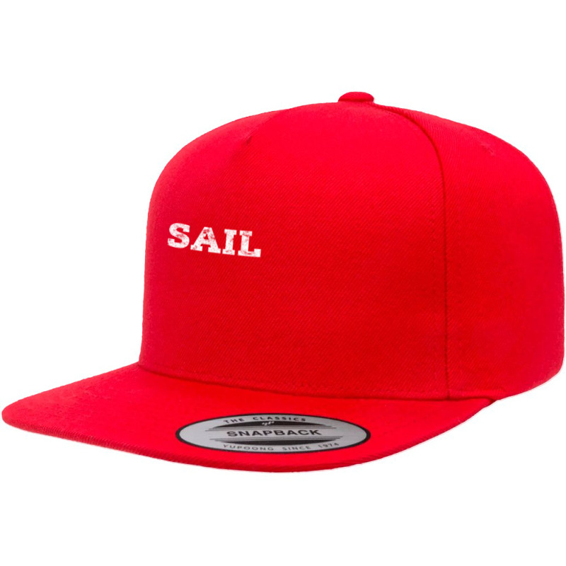 Sail Boat Sailing Yacht 5 Panel Snapback Cap | Artistshot