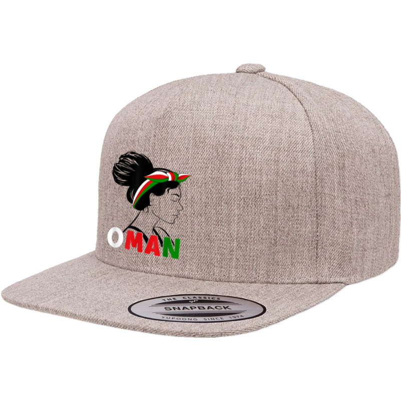 Messy Bun Oman Flag Omani For Girls Womens T Shirt 5 panel snapback cap by cm-arts | Artistshot