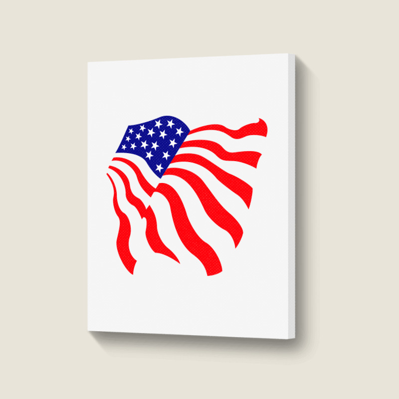 American Flag, Usa Portrait Canvas Print | Artistshot