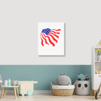 American Flag, Usa Portrait Canvas Print | Artistshot