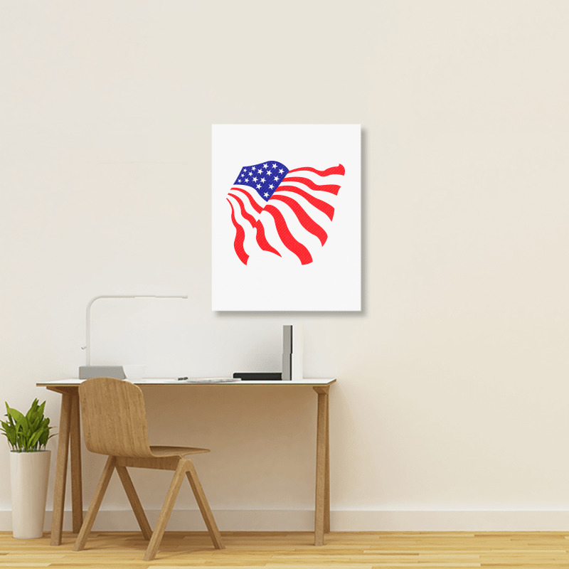 American Flag, Usa Portrait Canvas Print | Artistshot