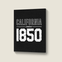 California Established 1850, Usa Portrait Canvas Print | Artistshot