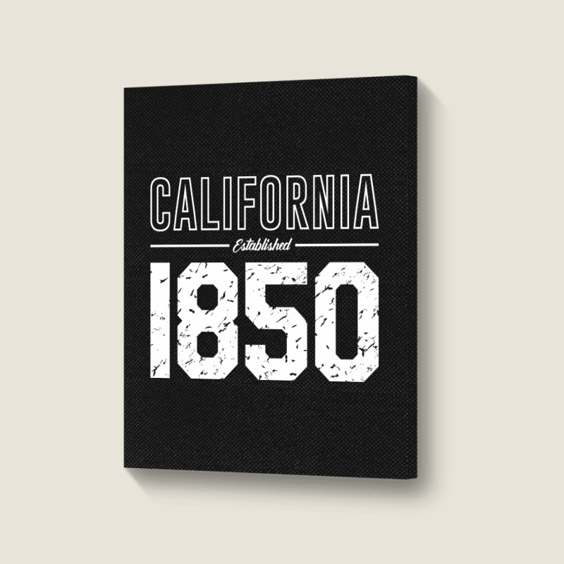 California Established 1850, Usa Portrait Canvas Print | Artistshot