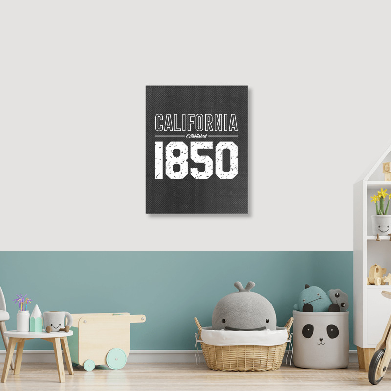 California Established 1850, Usa Portrait Canvas Print | Artistshot