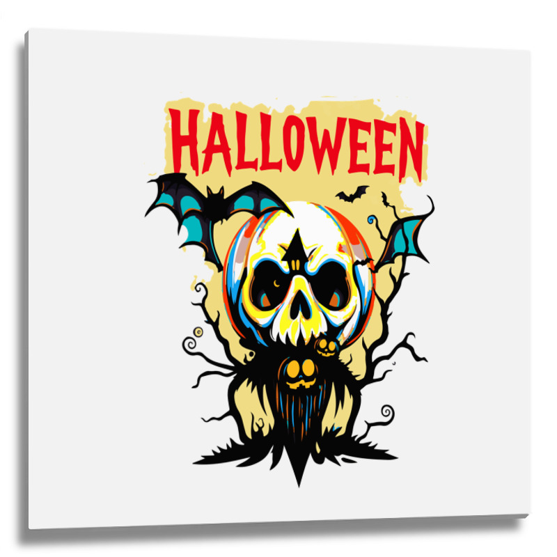 Halloween  Night Metal Print Square | Artistshot