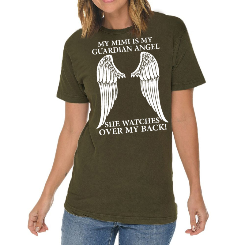 My Mimi Is My Guardian Angel Vintage T-shirt | Artistshot