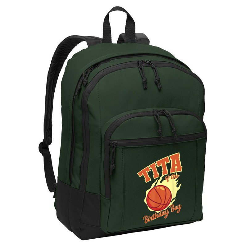 Tita Of The Birthday Boy Basketball Family Bday Party Basic Backpack | Artistshot