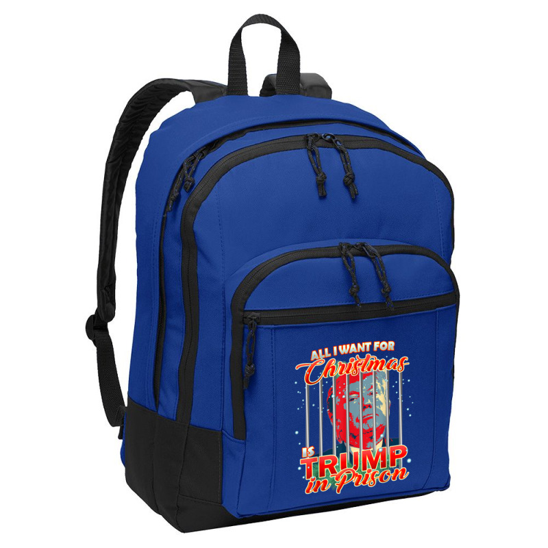 Anti Trump Christmas   Donald Trump In Prison Basic Backpack | Artistshot