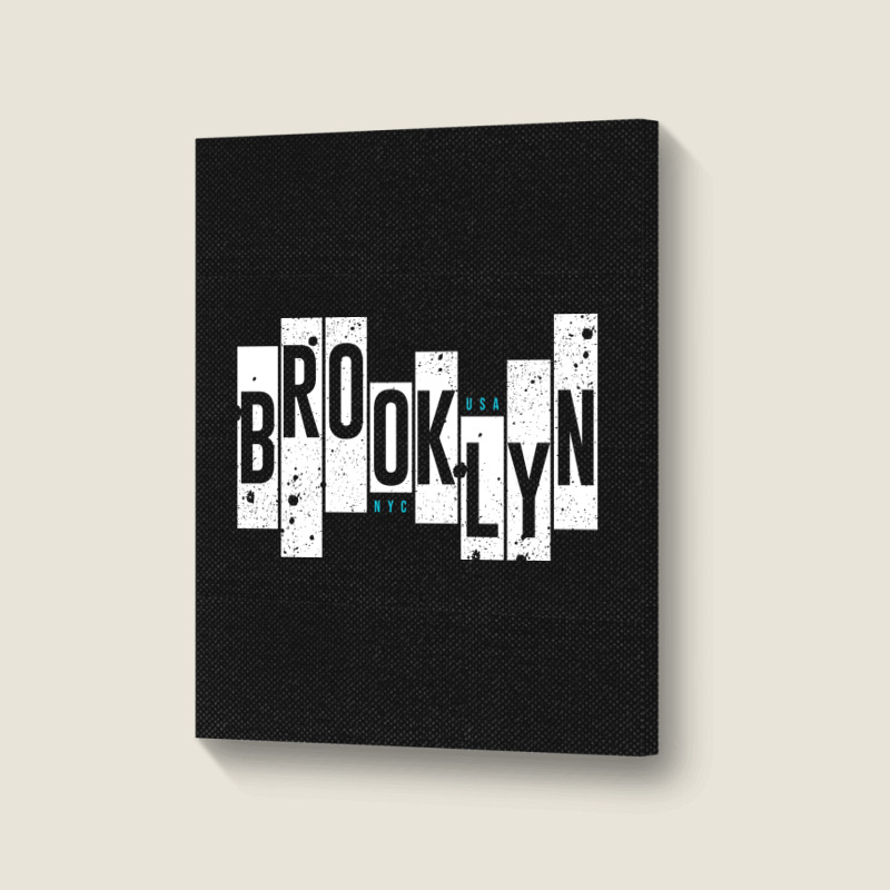 Usa, Nyc, Brooklyn Portrait Canvas Print | Artistshot