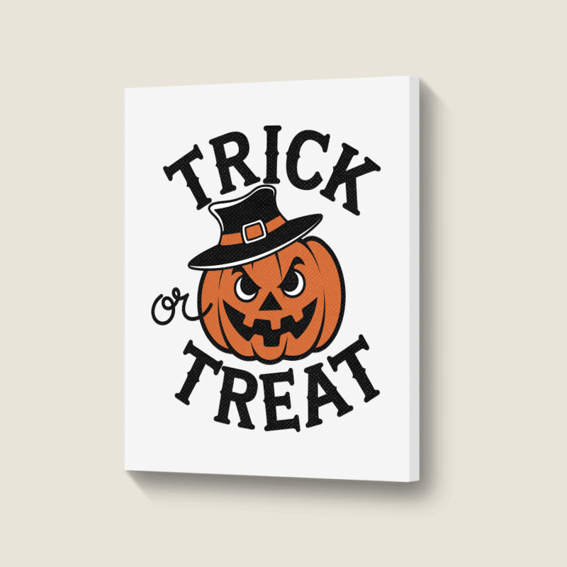 Quotes Trick Or Treat Halloween 2 Portrait Canvas Print | Artistshot