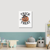 Quotes Trick Or Treat Halloween 2 Portrait Canvas Print | Artistshot