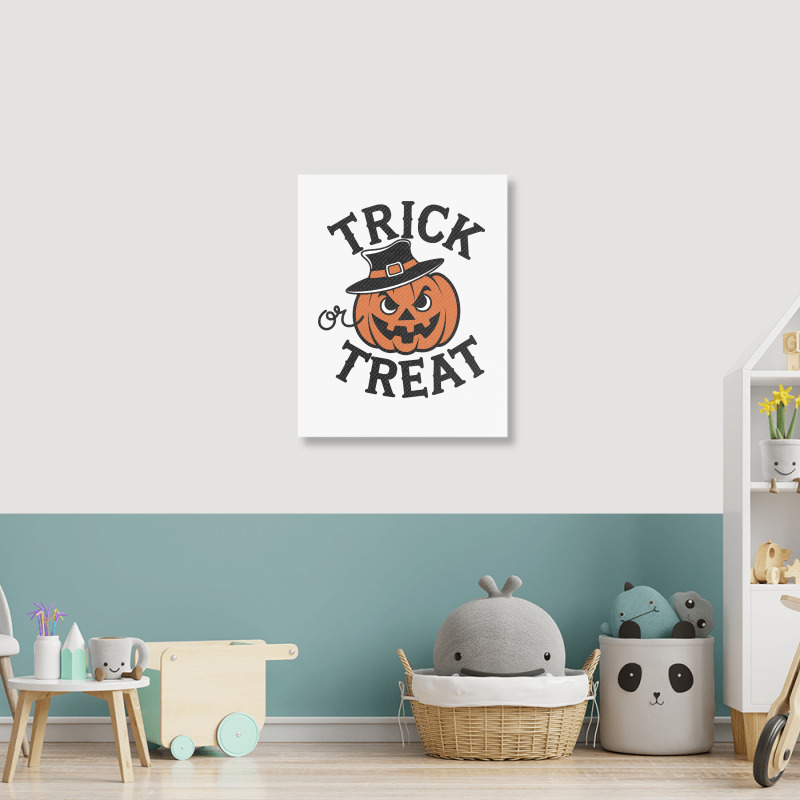 Quotes Trick Or Treat Halloween 2 Portrait Canvas Print | Artistshot