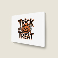 Quotes Trick Or Treat Halloween 3 Landscape Canvas Print | Artistshot