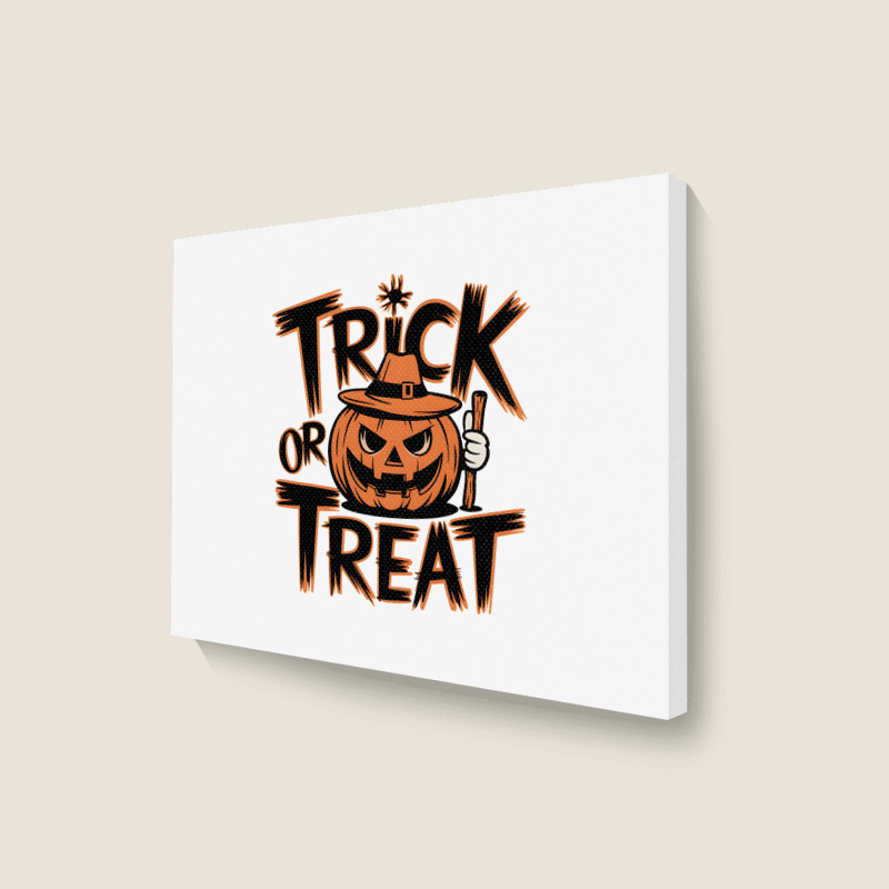 Quotes Trick Or Treat Halloween 3 Landscape Canvas Print | Artistshot