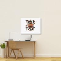 Quotes Trick Or Treat Halloween 3 Landscape Canvas Print | Artistshot