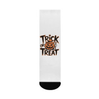 Quotes Trick Or Treat Halloween 3 Crew Socks | Artistshot