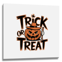 Quotes Trick Or Treat Halloween 3 Metal Print Square | Artistshot