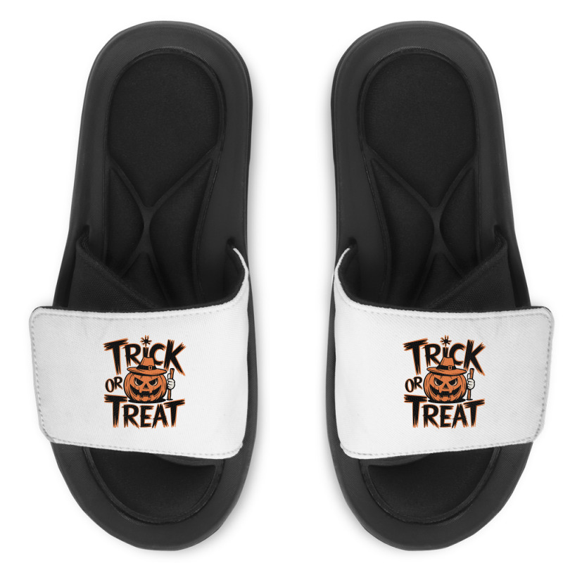 Quotes Trick Or Treat Halloween 3 Slide Sandal | Artistshot