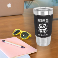 Baby Panda Playing Skateboard Leatherette Tumbler | Artistshot