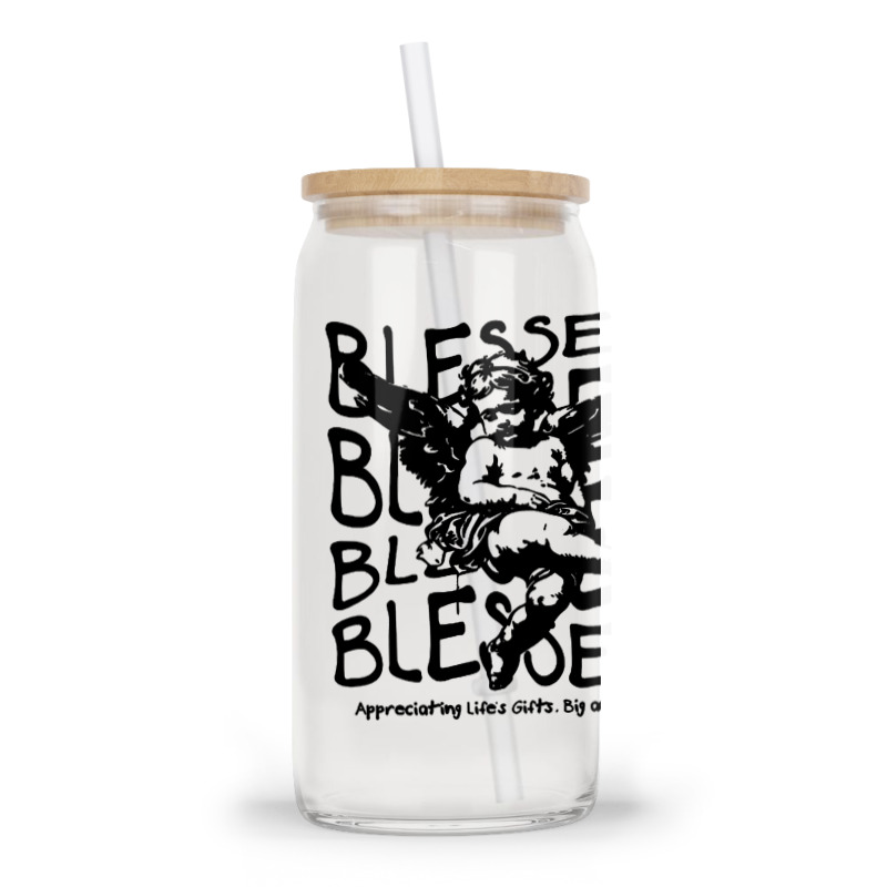 Blessed Baby Angel Glass Tumbler | Artistshot