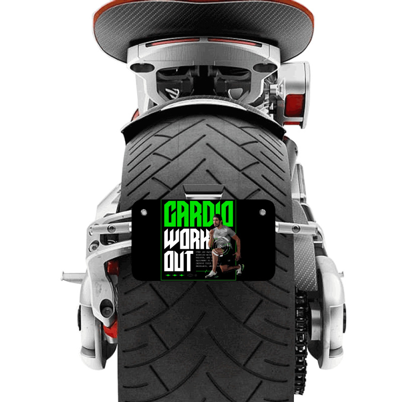 Cardio Workout Motorcycle License Plate | Artistshot