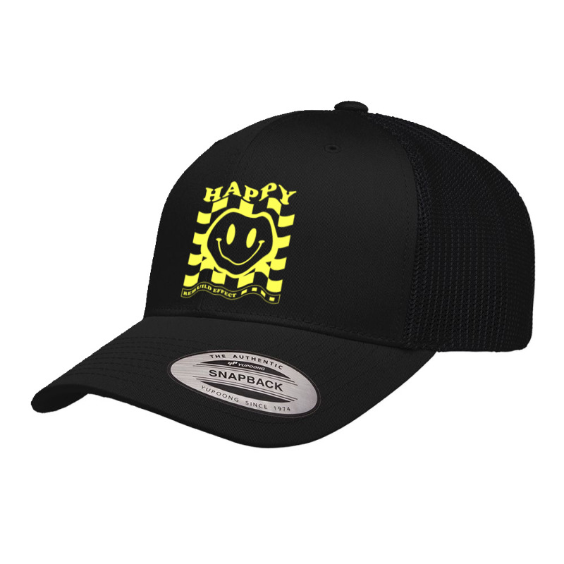 Happy Smile Rebuild Effect Retro Trucker Cap | Artistshot